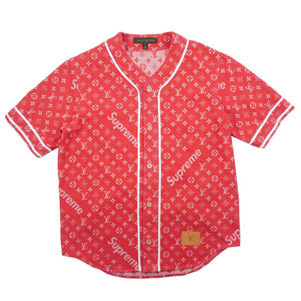 ルイ ヴィトン トップス コピー POP-UP STORE Minami Aoyama限定 Jacquard Denim Baseball Jersey ベースボールシャツ