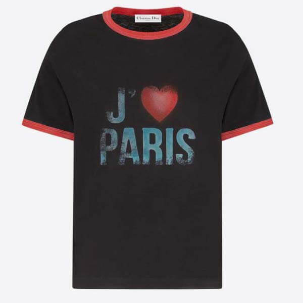 可愛いディオール 21 新作 Tシャツ ?I Love Paris?偽物 2色