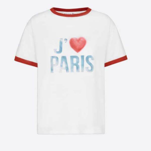 可愛いディオール 21 新作 Tシャツ ?I Love Paris?偽物 2色